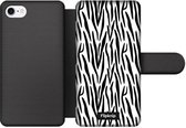 Wallet case - geschikt voor iPhone 7 - Zebraprint