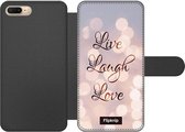 Wallet case - geschikt voor iPhone 8 Plus - Live Laugh Love