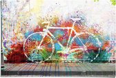 Poster Fiets graffiti