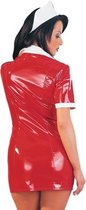 Lak Zusterjurkje Met Kapje - Rood - XXL - Rood - Sexy Lingerie & Kleding - Lingerie Dames -  Dames Lingerie - Lak kleding Dames