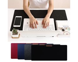 Bureauonderlegger-Toetsenbord-Bureau mat-Gaming Muismat-Accessoires-Werkmat -Bureau Organizer-Desktop mat-Kantoor accessoires- Zwart - 2 stuks