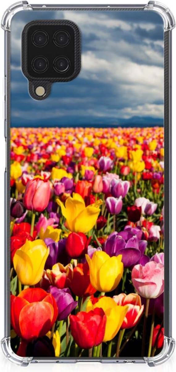 TPU Case Anti-Shock voor Samsung Galaxy A12 Case Tulpen