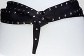 Elvy Fashion- Studs Belt Women 50788 - Black Silver - One Size
