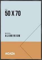 Solid Fotokader,  Foto lijst met Formaat 50 cm x 70 cm, Aluminium, Plexiglas, Zwarte Rand