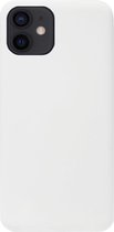 ADEL Siliconen Back Cover Softcase Hoesje Geschikt voor iPhone 12 Mini - Wit