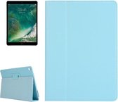 Voor iPad Pro 10,5 inch Litchi Texture 2-voudige horizontale flip lederen tas met houder (babyblauw)