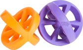 New angle space ball fetchables x-ball oranje of paars 10 cm - 1 st à 1 st