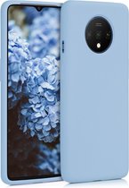kwmobile telefoonhoesje geschikt voor OnePlus 7T - Hoesje met siliconen coating - Smartphone case in mat lichtblauw