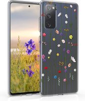 kwmobile telefoonhoesje voor Samsung Galaxy S20 FE - Hoesje voor smartphone in meerkleurig / transparant - Wilde Bloemen Stengels design
