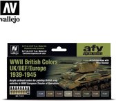 Vallejo 71614 WWII British Colors UK/BEF/Europe 1939-1945 - Acryl Set Verf set