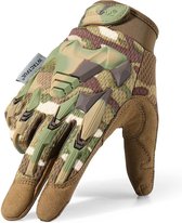 Multicam tactische handschoen, camo leger militaire gevechtsfiets vingerhandschoenen [groen/xl]