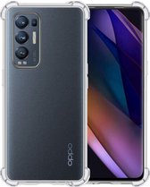 Hoesje Geschikt voor OPPO Find X3 Neo Hoesje Shockproof Case Siliconen - Hoes Geschikt voor OPPO X3 Neo Hoes Cover Siliconen - Transparant.