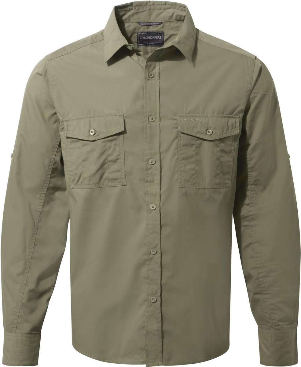 Craghoppers - UV Overhemd voor heren - Longsleeve - Kiwi - Mosgroen - maat S