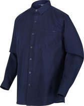 Regatta Bard Coolweave-Katoenen Shirt Met Lange Mouwen Voor Heren Marine