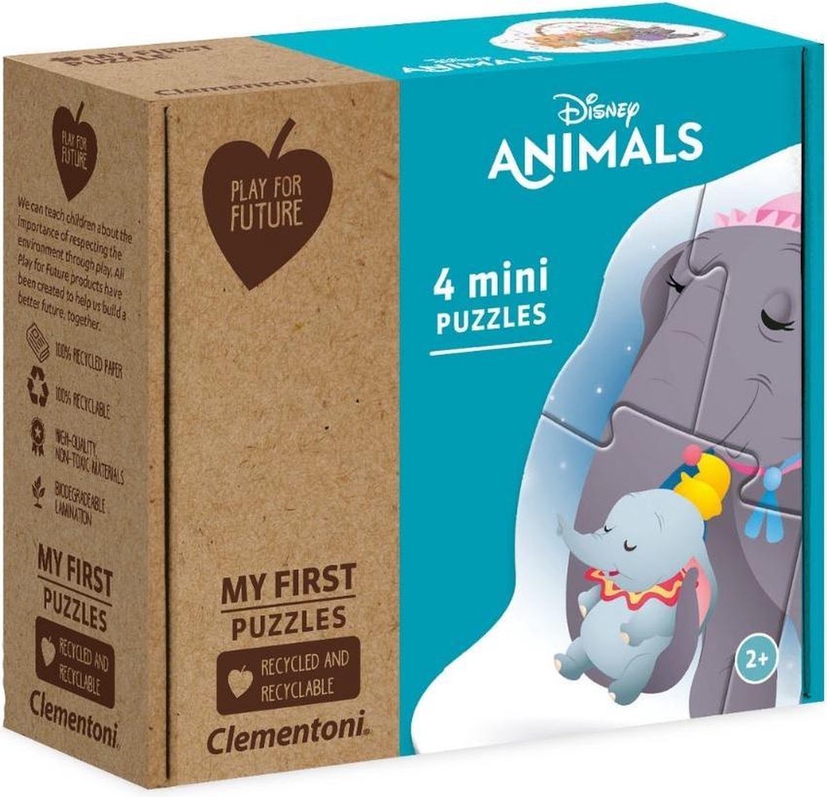 Disney Mini-legpuzzels Animals Junior Karton 4-delig