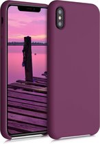 kwmobile telefoonhoesje voor Apple iPhone XS Max - Hoesje met siliconen coating - Smartphone case in bordeaux-violet