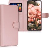 kwmobile telefoonhoesje voor LG G8X ThinQ - Hoesje met pasjeshouder in roségoud - Wallet case