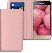 kwmobile hoesje voor Samsung Galaxy J3 (2016) DUOS - Flip cover in roségoud - Telefoonhoesje