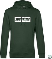 Subprime - Heren Hoodies Hoodie Block Jade Groen - Groen - Maat 3XL