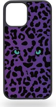 Leopards turqoise eyes Telefoonhoesje - Apple iPhone 12 / 12 Pro