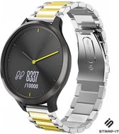 Stalen Smartwatch bandje - Geschikt voor  Garmin Vivomove HR stalen bandje - zilver/goud - Strap-it Horlogeband / Polsband / Armband