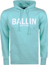 Ballin - Heren Hoodie - Sweat - Mintgroen - Wit