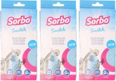 3x Sorbo switch microvezel wonder vaatdoek 32 x 38 cm - Microvezeldoeken - Wonderdoekjes - Schoonmaakdoekjes