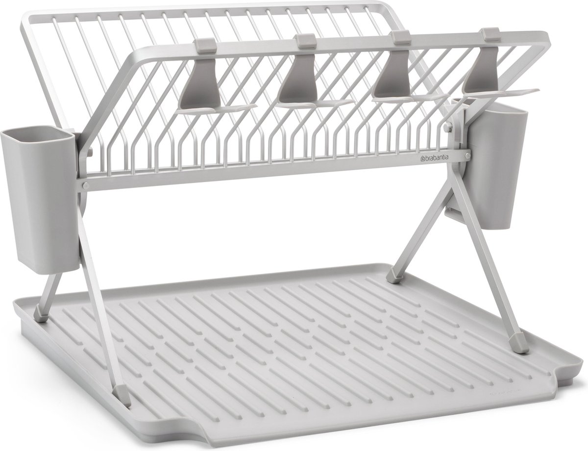 Goedkoopste Brabantia SinkSide Afdruiprek - Inklapbaar - met Bestekhouder - Mid Grey