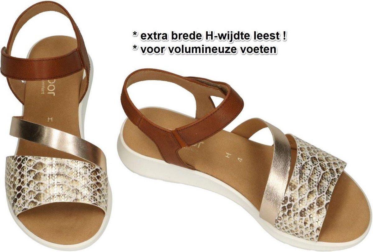 Gabor -Dames - goud - sandalen - maat 37.5 | bol.com