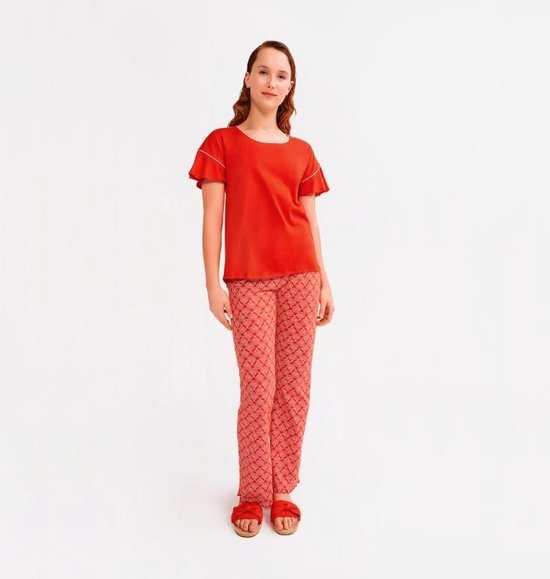 Lords & Lilies pyjama dames - rood - 211-5-LPB-Z/433 - maat S