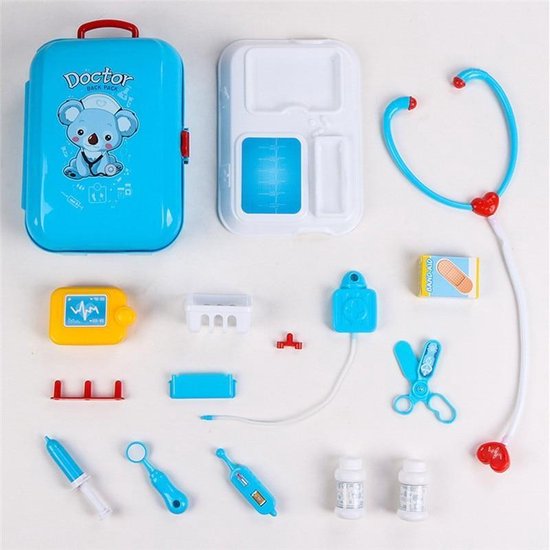 Thumbnail van een extra afbeelding van het spel 17pcs kit médical médecin infirmière dentiste faire semblant de rôles jouer ensemble de jouets enfants jeu cadeau - [As Seen on Image]