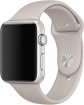 Geschikt voor Apple Watch Bandje / Apple Watch Band / iWatch bandje / Series 1 2 3 4 5 6 SE / Sport / Siliconen / Armband / Roestvrij / 38 mm / 40 mm / S/M - Stone Grey - Grijs - S
