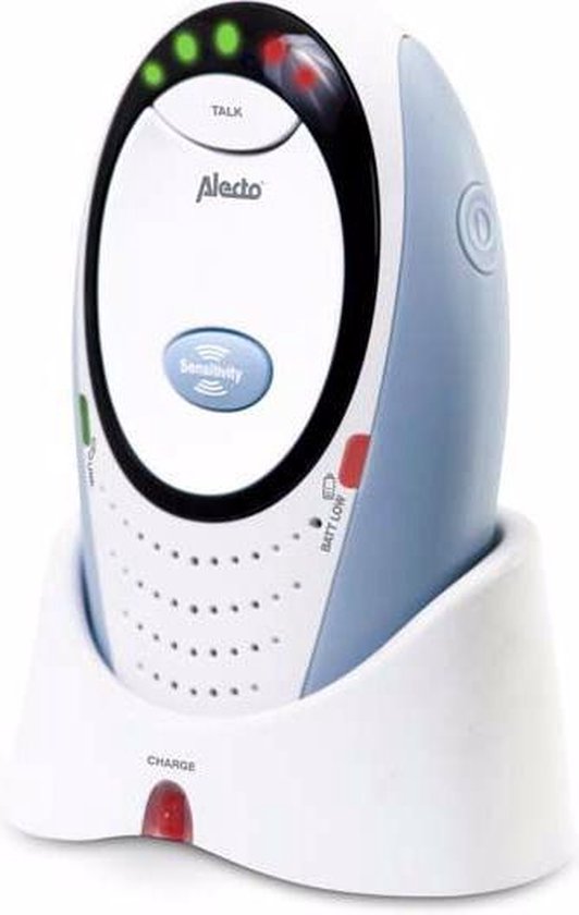 Alecto DBX-85 ECO - Full Eco DECT Babyfoon - Wit/Blauw - Alecto