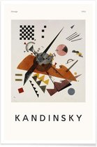 JUNIQE - Poster Kandinsky - Orange -60x90 /Ivoor & Zwart