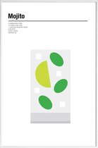 JUNIQE - Poster in kunststof lijst Mojito - minimalistisch -30x45