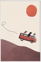 JUNIQE - Poster met kunststof lijst Adventure Gang -13x18 /Ivoor &