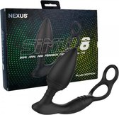 SIMUL8 PLUG EDITION Vibrating Anal Cock and Ball Toy - Black