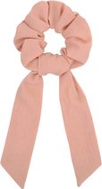 Scrunchie met Bandjes - Oud Roze