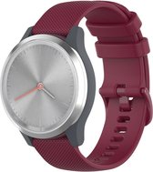 Siliconen Smartwatch bandje - Geschikt voor  Garmin Venu 2s siliconen bandje - 40mm - donkerrood - Strap-it Horlogeband / Polsband / Armband