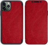 iPhone 12 Pro Bookcase Hoesje - Leer - Siliconen - Book Case - Flip Cover - Apple iPhone 12 Pro - Rood