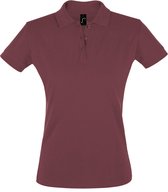 SOLS Dames/dames Perfect Pique Poloshirt met korte mouwen (Bourgondië)