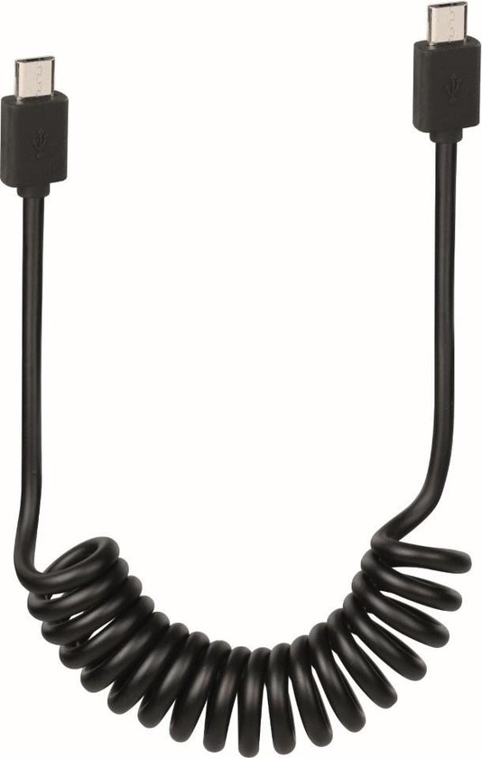 Lampa Ebike Spring Micro USB spiraalkabel (25 t/m 100 cm) - lampa
