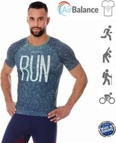 Brubeck Athletic - Airbalance Hardloopshirt / Sportshirt Heren - Groen - XL