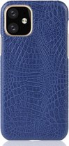 Backcover Slangenprint Fashion Hoesje iPhone 11 Blauw - Gratis Screen Protector - Telefoonhoesje - Smartphonehoesje