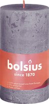 Bolsius Stompkaars Frosted Lavender Ø50 mm - Hoogte 10 cm - Grijs/Lavendel - 30 branduren