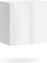 Hangkast Vierkant Wit & Hoogglans Wit - Clean design - 50x30x50 cm