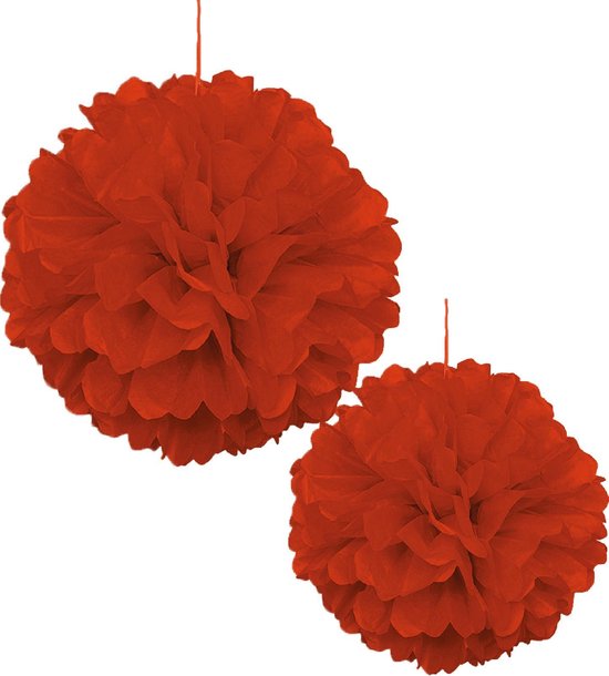 Pompoms Rood 30/40 cm | bol.com