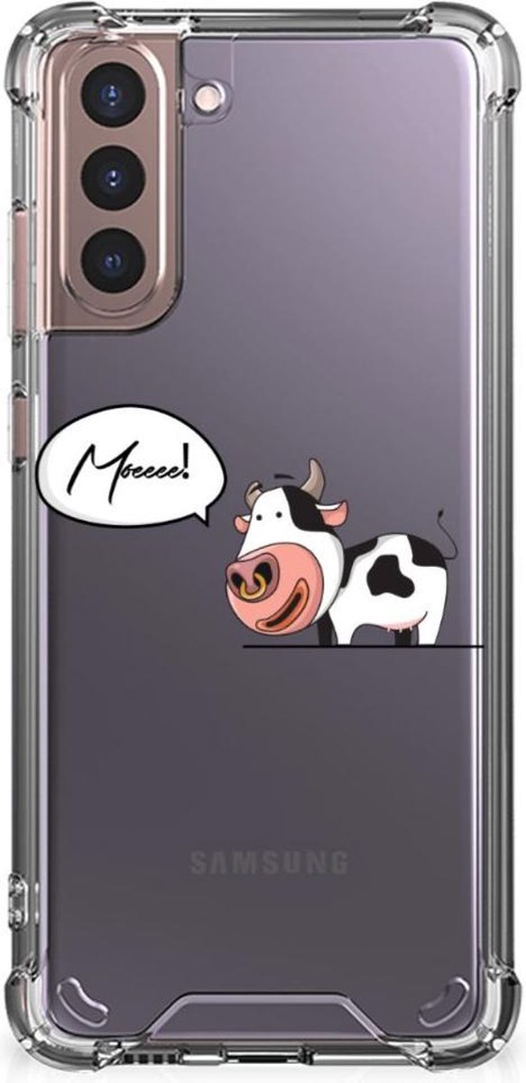 Samsung Galaxy S21 Plus Stevig Bumper Hoesje Cheeky Cow