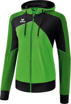 Erima Premium One 2.0 Trainingsjack met Capuchon Dames Groen-Zwart-Wit Maat 40