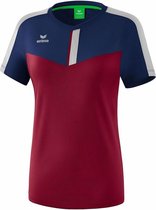 Erima Squad T-Shirt Dames New Navy-Bordeaux Grijs Maat 44